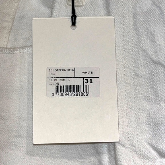 NWT JACQUEMUS LE CHOUCHOU Le de Nîmes Linon High Rise Straight Jeans White Denim - Picture 12 of 13